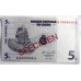 CONGO 1997 . ONE 1, FIVE 5, TWENTY 20 CENTIME BANKNOTES . SPECIMEN SET
